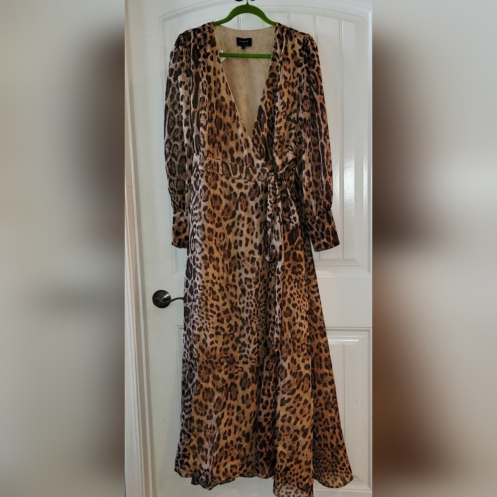 Anthropologie Bardot Cheetah, Animal Print Maxi Dress NWT Sz 12